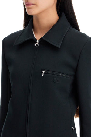 COURREGÈS Chic Fitted Mini Jacket with Flared Sleeves