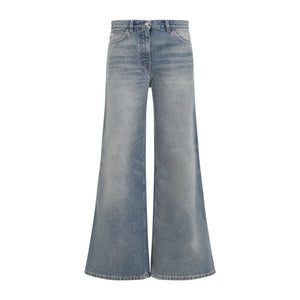 COURREGÈS Hammer Denim Baggy Pants for Women - Fall/Winter 2024