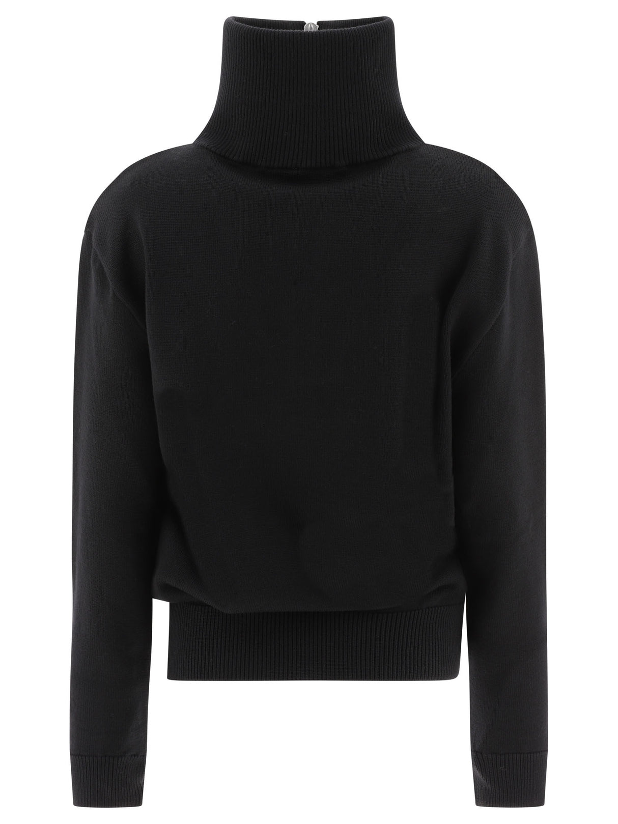 COURREGÈS Elegant Long Sleeve Trucker Half-Zip Sweater