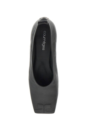 COURREGÈS Mini Leather Ballet Flats for Women