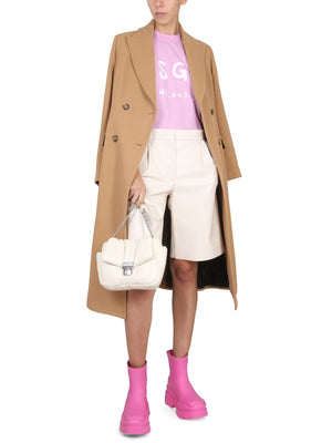 MSGM Faux Leather Bermuda Shorts for Women