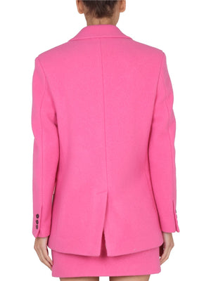 MSGM Women’s Single-Breasted Fuchsia Jacket