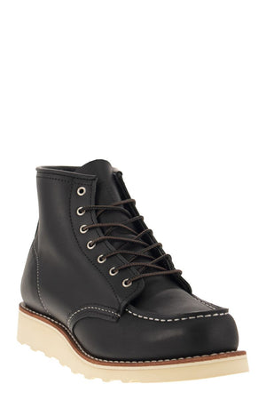 RED WING Classic Moc Leather Ankle Boot for Women - Black