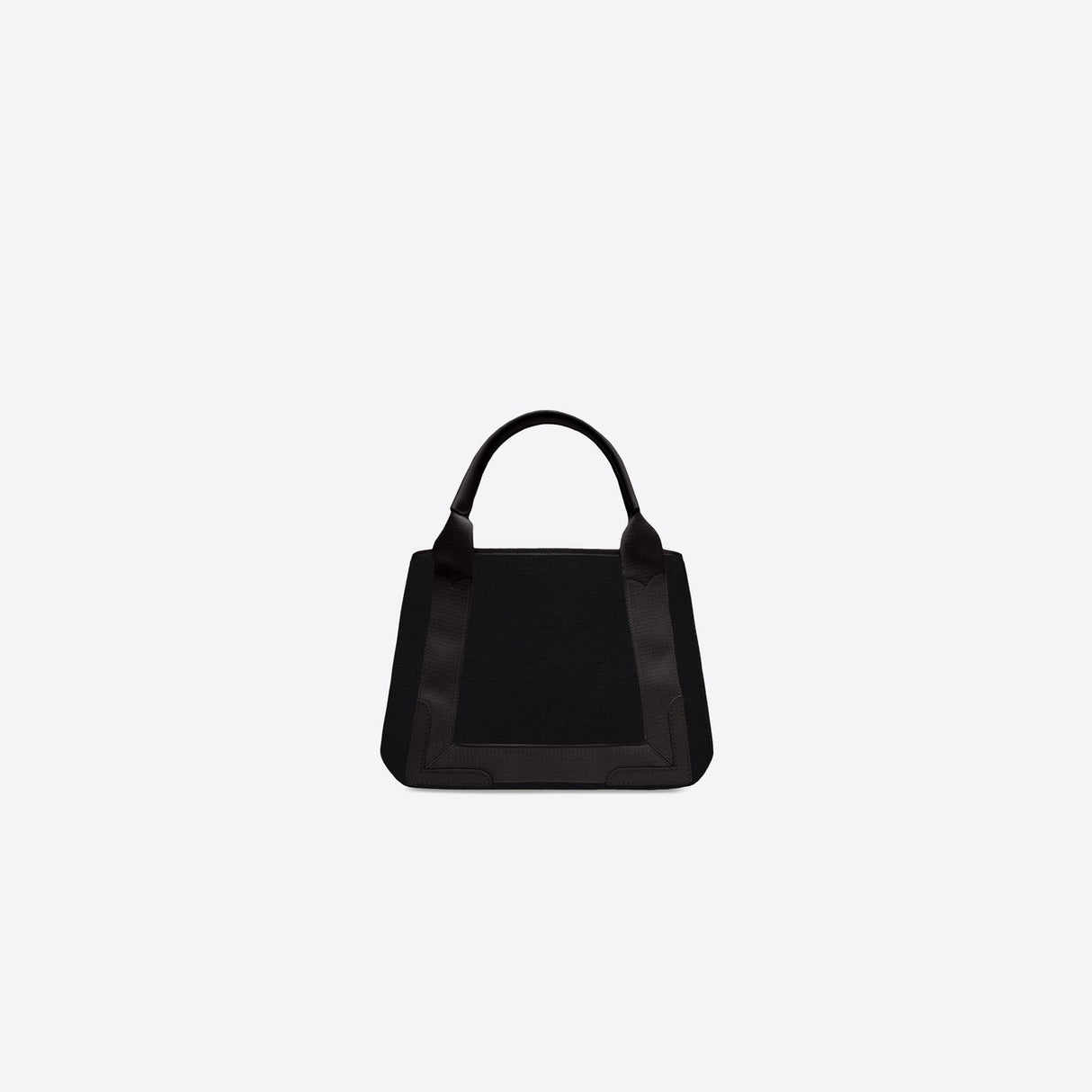 BALENCIAGA Women's Black Mini Basket Handbag with Top Handle - Cotton & Calfskin Blend for SS24