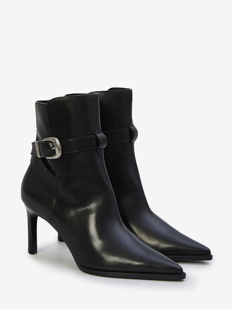 CELINE Sophisticated Jodphur Boots for Women - Black Calfskin with Side Buckle