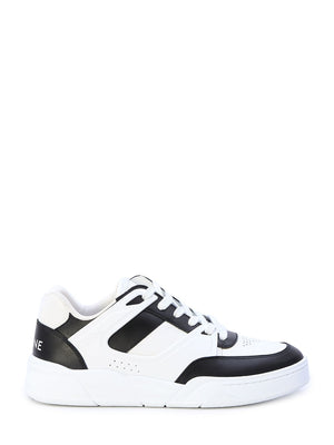 Men's White Calfskin Sneakers - Lace-Up Closure, Celine Signature, Rubber Sole