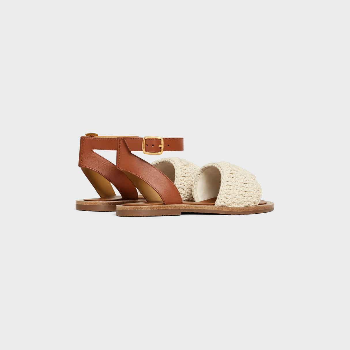 CELINE Beige/Tan Calfskin Sandals for Women - SS24 Collection