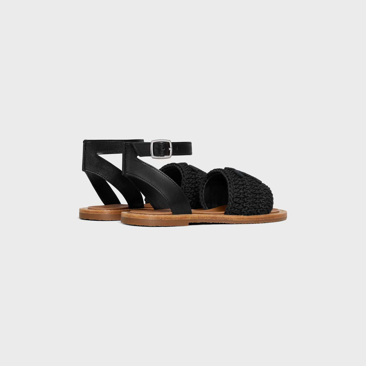 CELINE Black Calfskin Sandals for Women - SS24 Collection