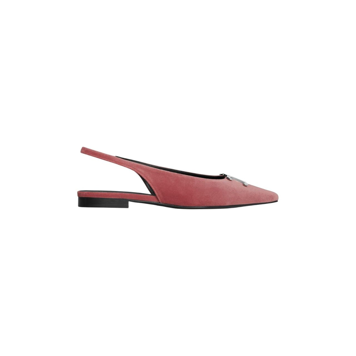 CELINE Alma Triomphe Velvet Flat Pumps