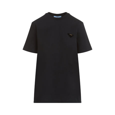 PRADA Logo Velvet T-Shirt for Women