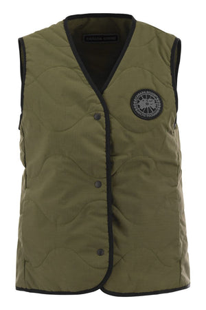 CANADA GOOSE Reversible Military Green Vest for Women: SS24 Edition