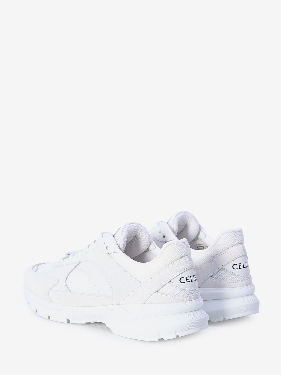 CELINE Luxury Runner Creased-03 Low Top Sneakers in White