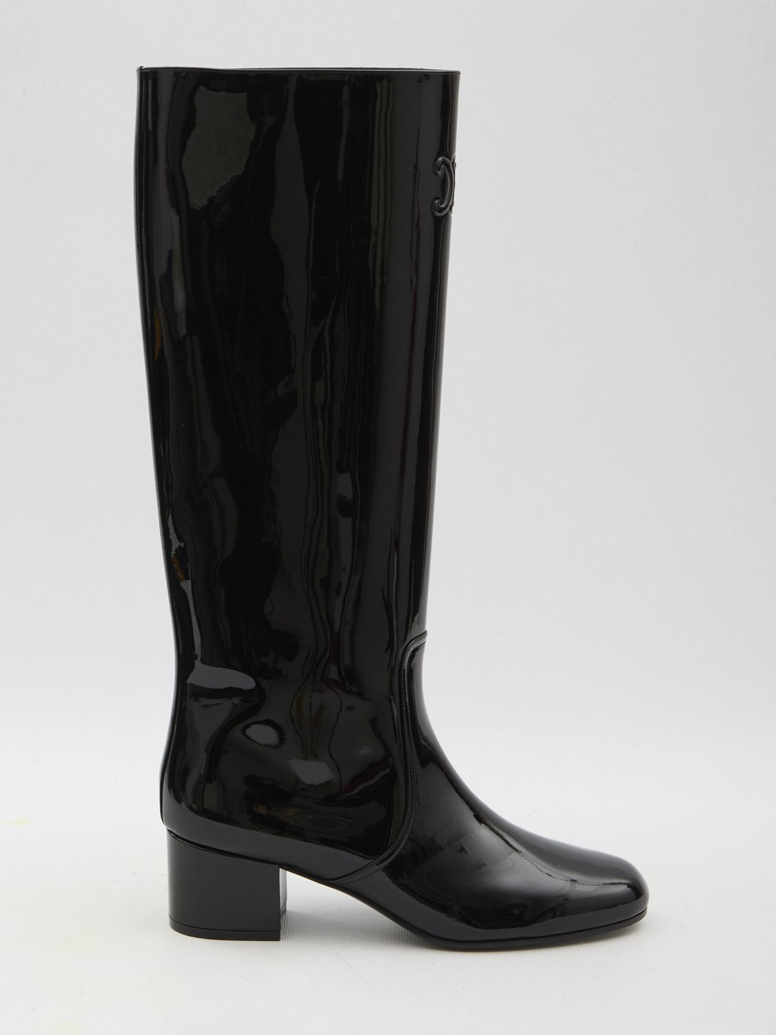 CELINE Triomphe High Calfskin Boots - 5.5cm Heel