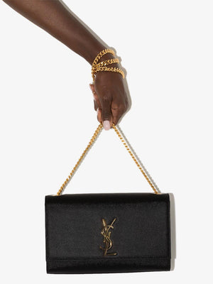 SAINT LAURENT Black Calfskin Shoulder Handbag for Women - SS23 Collection