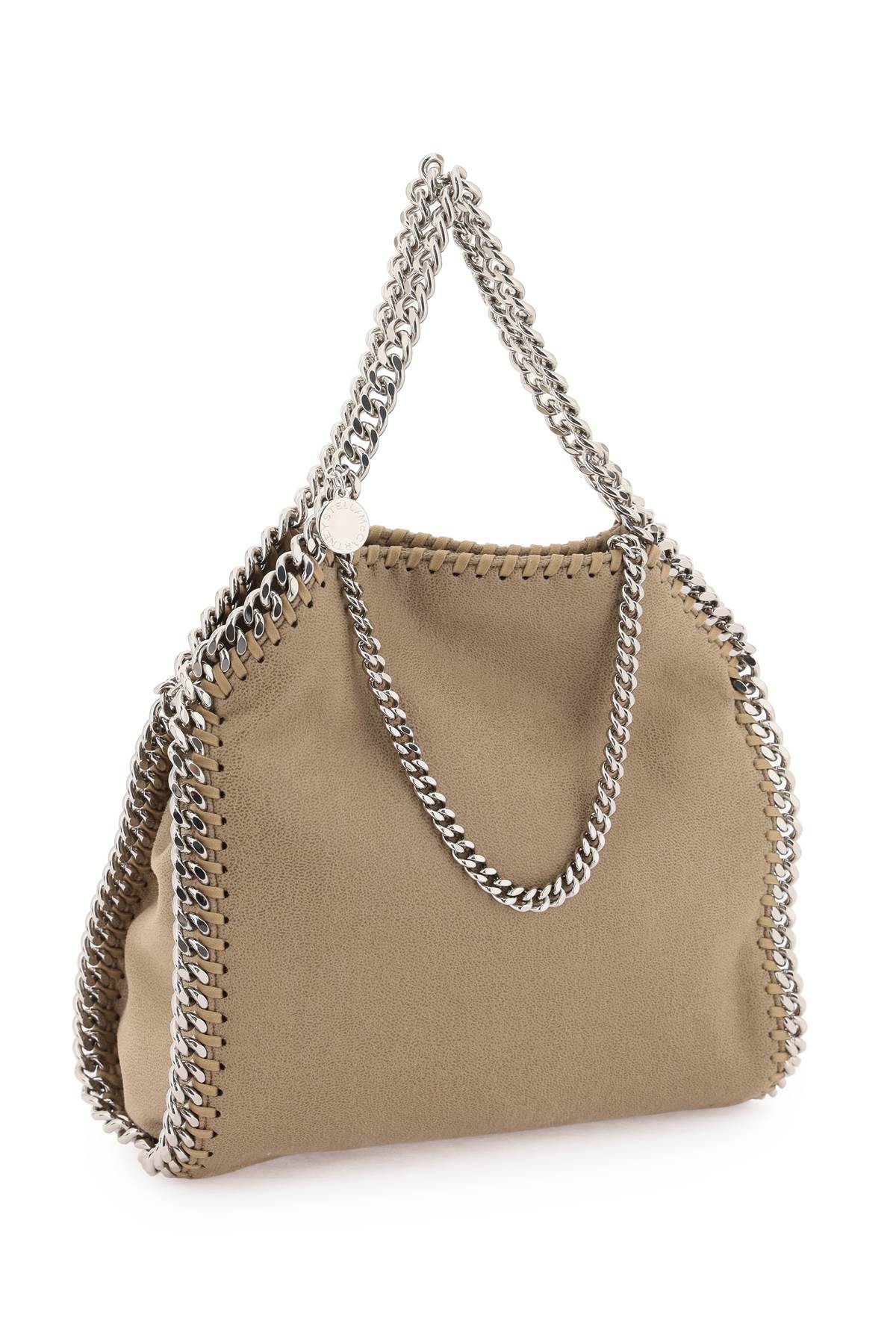 Túi xách nhỏ nhắn Stella McCartney Falabella Mini Tote Handbag với dây đeo bằng kim loại màu bạc