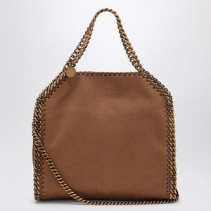 حقيبة توت صغيرة بنية اللون مع سلسلة ذهبية - من الجلد الصناعي