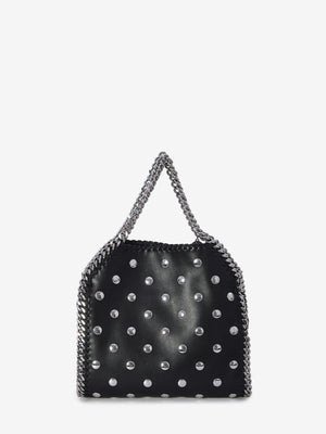 STELLA MCCARTNEY Chic Mini Studded Tote with Chain Detail, 10x9x4 Inches