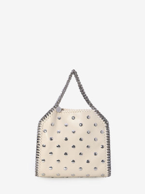 STELLA MCCARTNEY Chic Mini Studded Tote with Chain Detail, 10x9x4 Inches