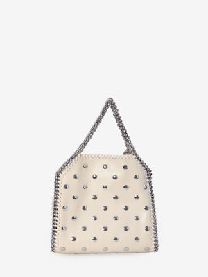 STELLA MCCARTNEY Chic Mini Studded Tote with Chain Detail, 10x9x4 Inches