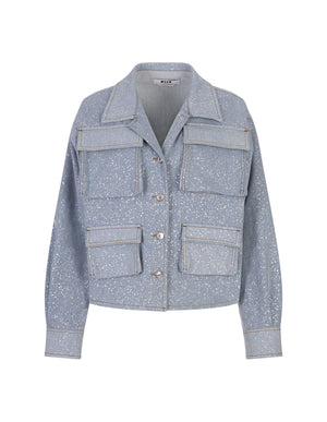 MSGM Light Blue Women’s Shirt for Fall 2024