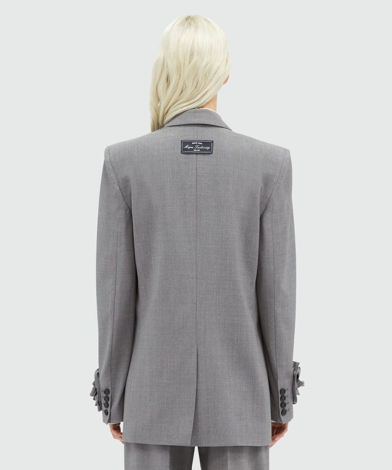 MSGM Chic Charcoal Grey Tailored Jacket