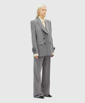 MSGM Chic Charcoal Grey Tailored Jacket