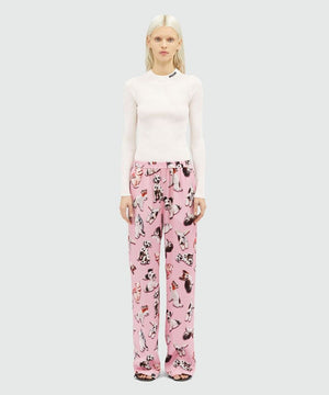 MSGM Chic Pink Tailored Trousers