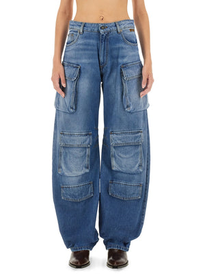 MSGM Women's Cargo Jeans - Regular Fit, Size 40 IT