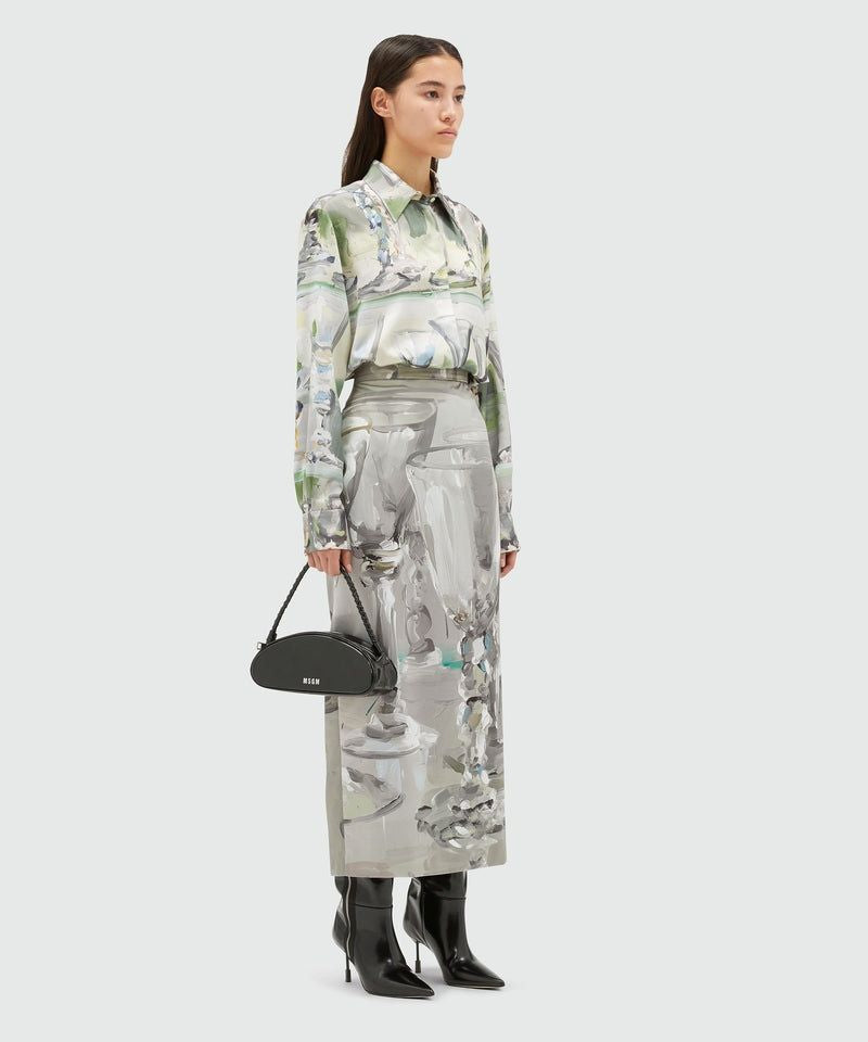 MSGM Classic Women's Grey Shirt for Fall 2024