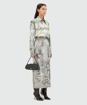 MSGM Classic Women's Grey Shirt for Fall 2024