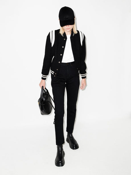 Áo khoác phun ba lớp nữ- SAINT LAURENT