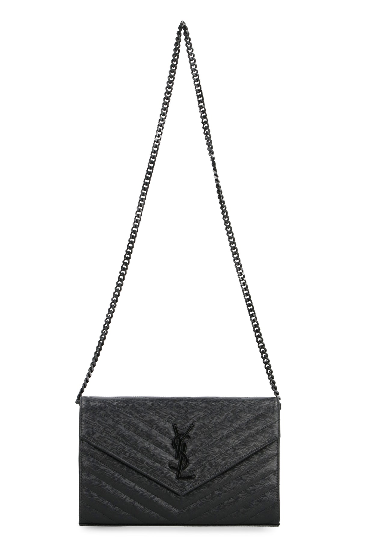 SAINT LAURENT Nero Calfskin Leather Clutch for Women: FW23 Must-Have Accessory