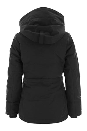 Áo khoác giữ ấm phối lót đệm màu đen FW23 cho phụ nữ - Thiết yếu thời trang