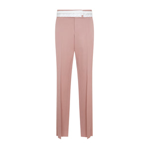 Luxurious Wool Pants in Pink & Purple for Men