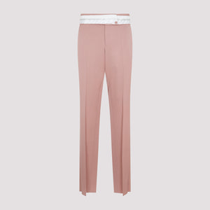 Luxurious Wool Pants in Pink & Purple for Men