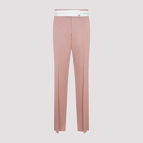 Luxurious Wool Pants in Pink & Purple for Men