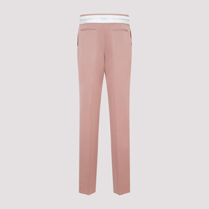 Luxurious Wool Pants in Pink & Purple for Men