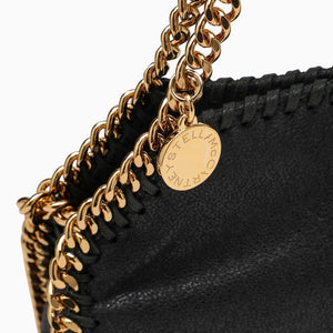 Stylish Black Handbag with Snap Button Closure and Diamond Effect Chain