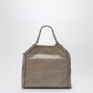 STELLA MCCARTNEY Mini Shiny Beige Micro Tote Handbag