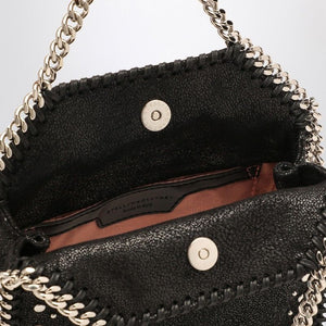 STELLA MCCARTNEY Black Mini Falabella Tote with Stud Accents