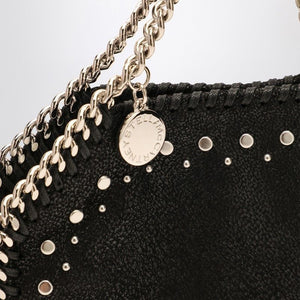 STELLA MCCARTNEY Black Mini Falabella Tote with Stud Accents