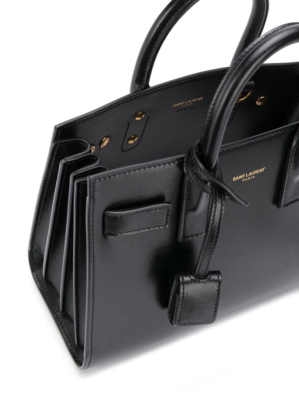 SAINT LAURENT Stylish Black Leather Top Handle Bag for Women - SS23 Collection