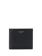 SAINT LAURENT FW23 Black Calf Leather Bi-Fold Wallet for Men