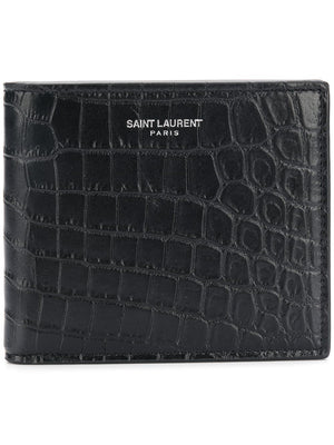 Black Logo Print Wallet for SS23