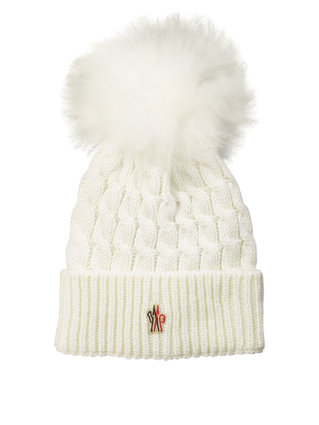 MONCLER GRENOBLE Stylish Wool Beanie with Pom-Pom for Women