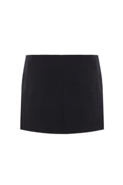 VALENTINO GARAVANI Black Grisaille Miniskirt - Slim Fit with Wrap Closure