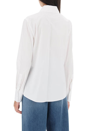 VALENTINO GARAVANI White Cotton Poplin Shirt for Women - FW23 Collection