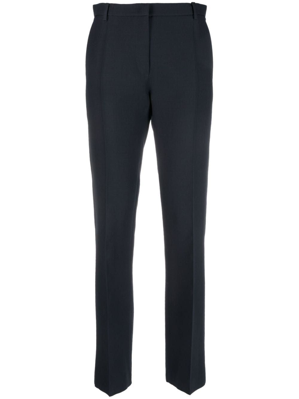 Luxurious Blue Tailored Trousers for Women