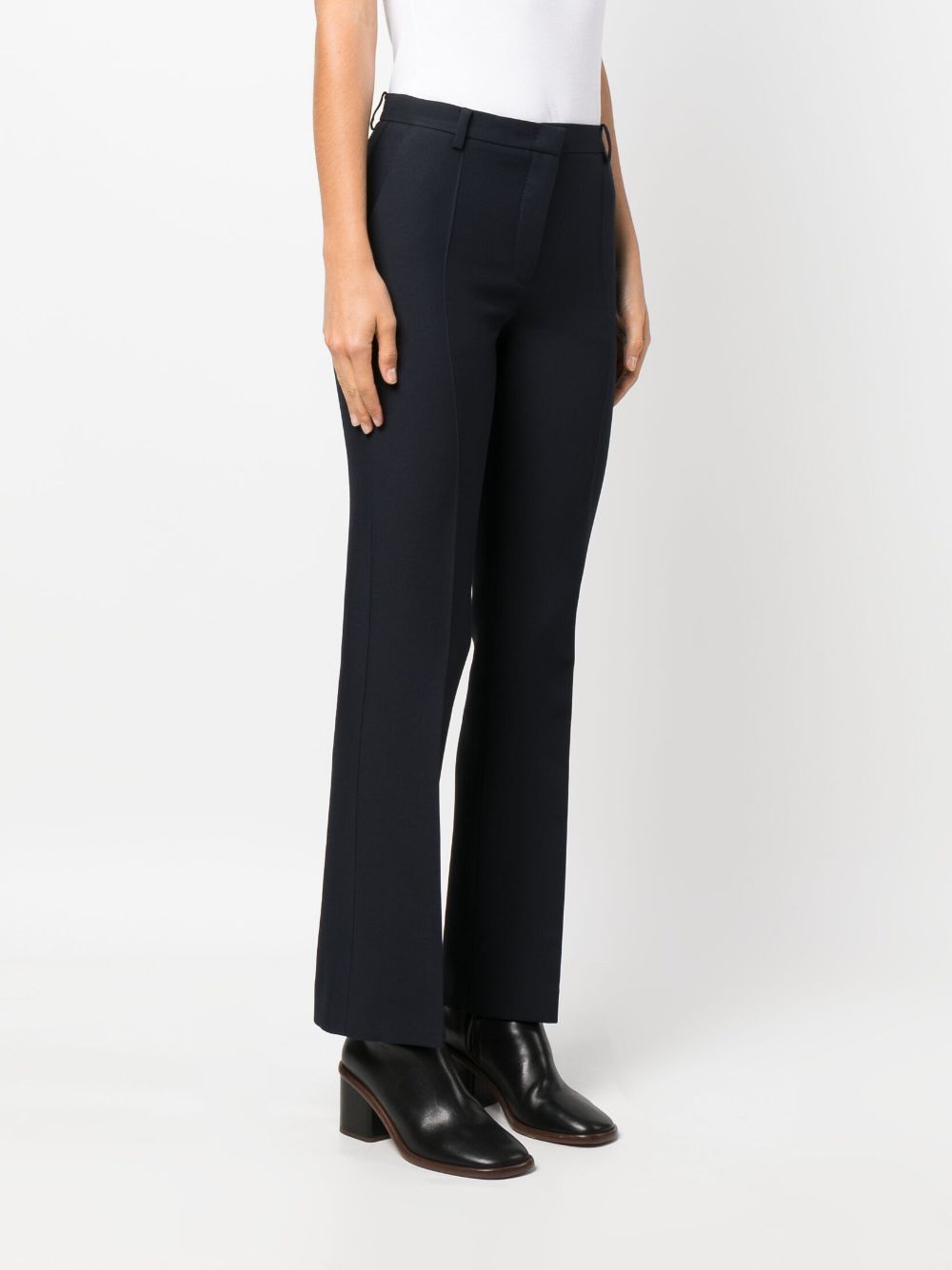 Luxurious Blue Tailored Trousers for Women