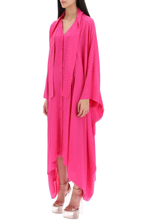 VALENTINO GARAVANI Fuchsia Jacquard Maxi Shirt Dress for Women